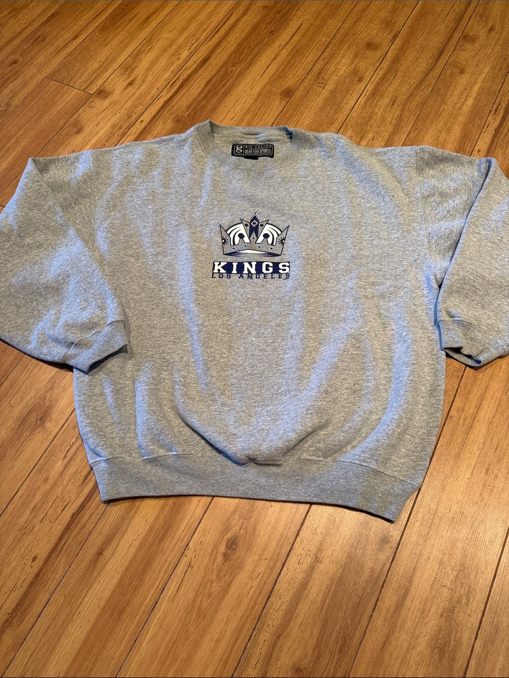 Y2K Los Angeles Kings NHL Gear for Sports Gray Crewneck Sweatshirt Medium